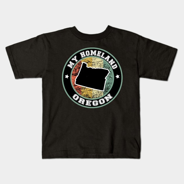 Homeland Oregon state USA vintage Kids T-Shirt by LiquidLine